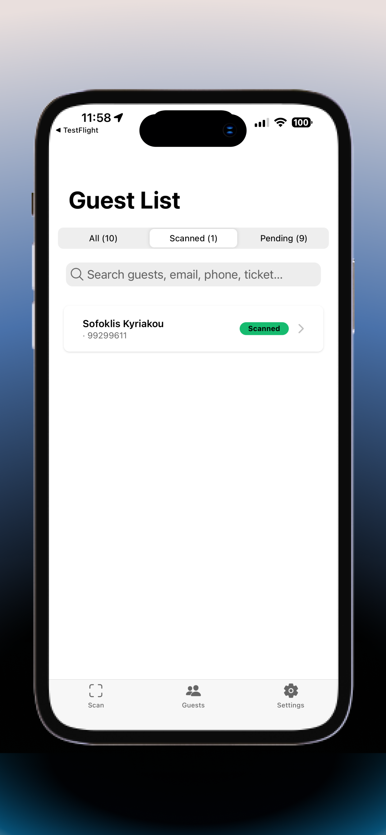Klisto Ticket Scanner screenshot 3