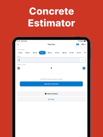Concrete Calculator - Slab iPad screenshot