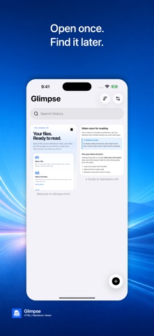 Glimpse: HTML & Markdown app screenshot