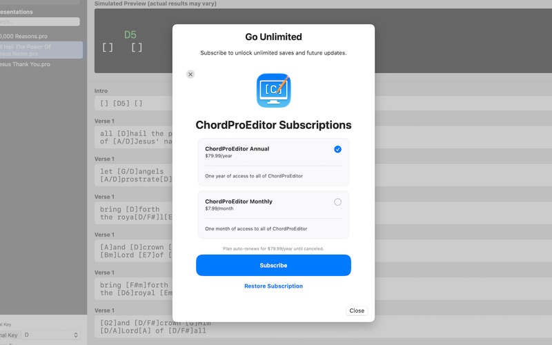 App screenshot