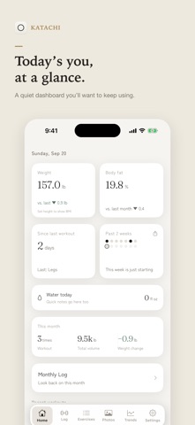 KATACHI Workout & Body Tracker Screenshot 1 of 5