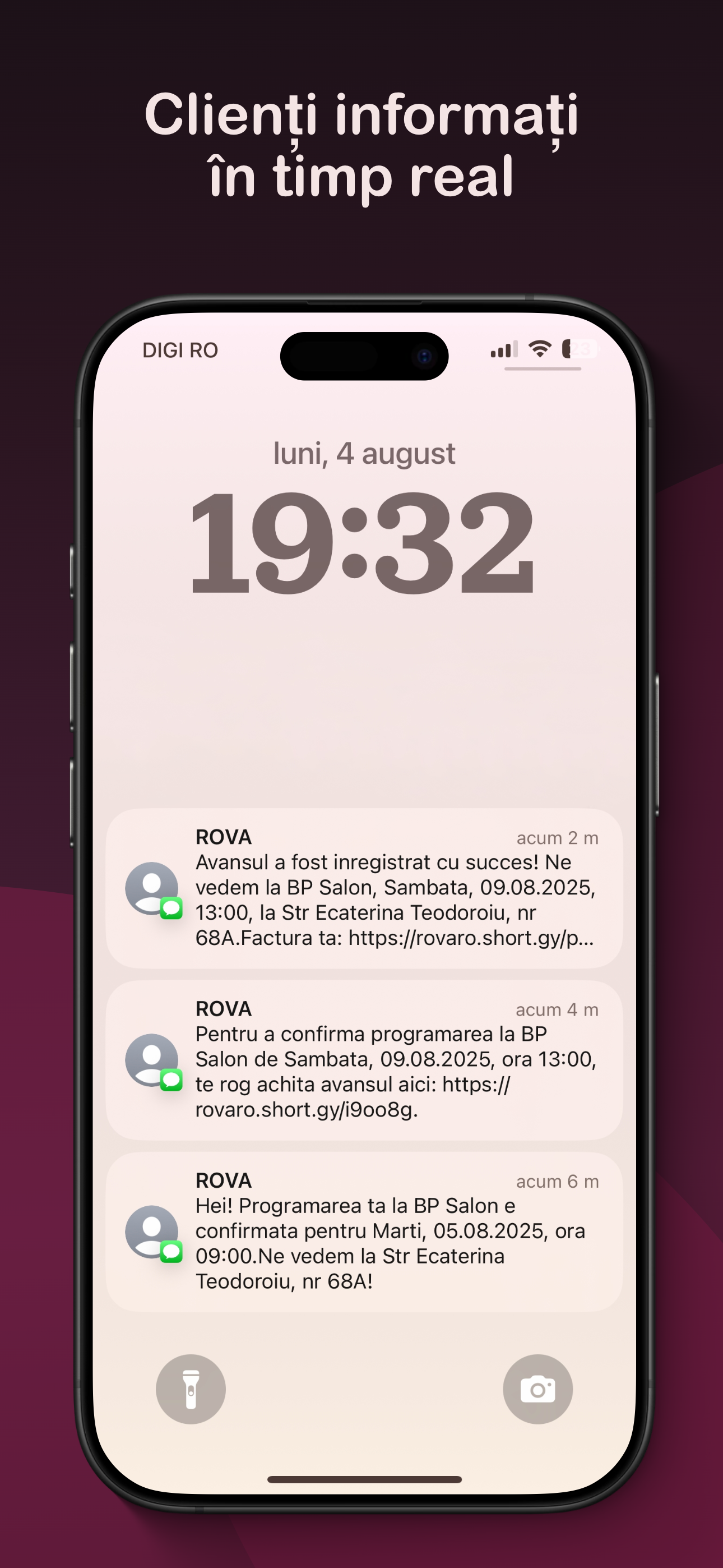 ROVA - Programări automate
