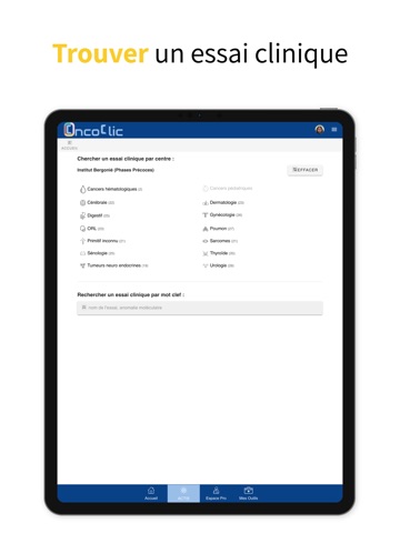 OncoClic iPad screenshot