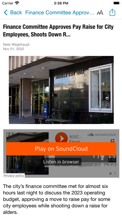 WORT FM Screenshot
