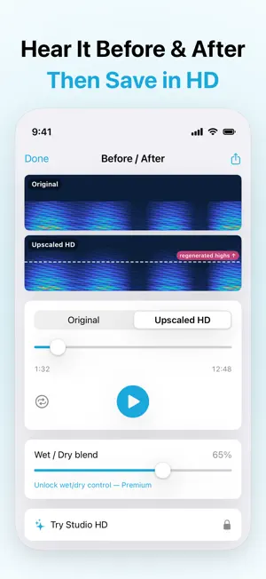 Audio Upscaler: HD Voice screenshot 4