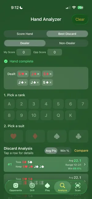 Cribbage Lab screenshot 4