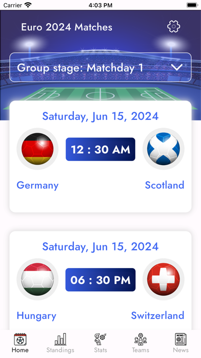 Euro28: European Football Live Screenshot