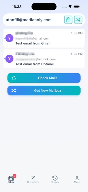 MailTicking - Temp Mail screenshot 2