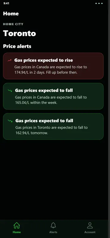 Gas Price Predictor Canada screenshot 1 of 3