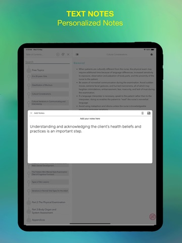 Health Assment Thru Life Span iPad screenshot