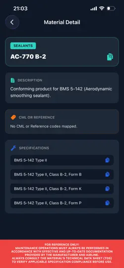 Capture d'écran de AMA Consumable Finder sur iPhone 4