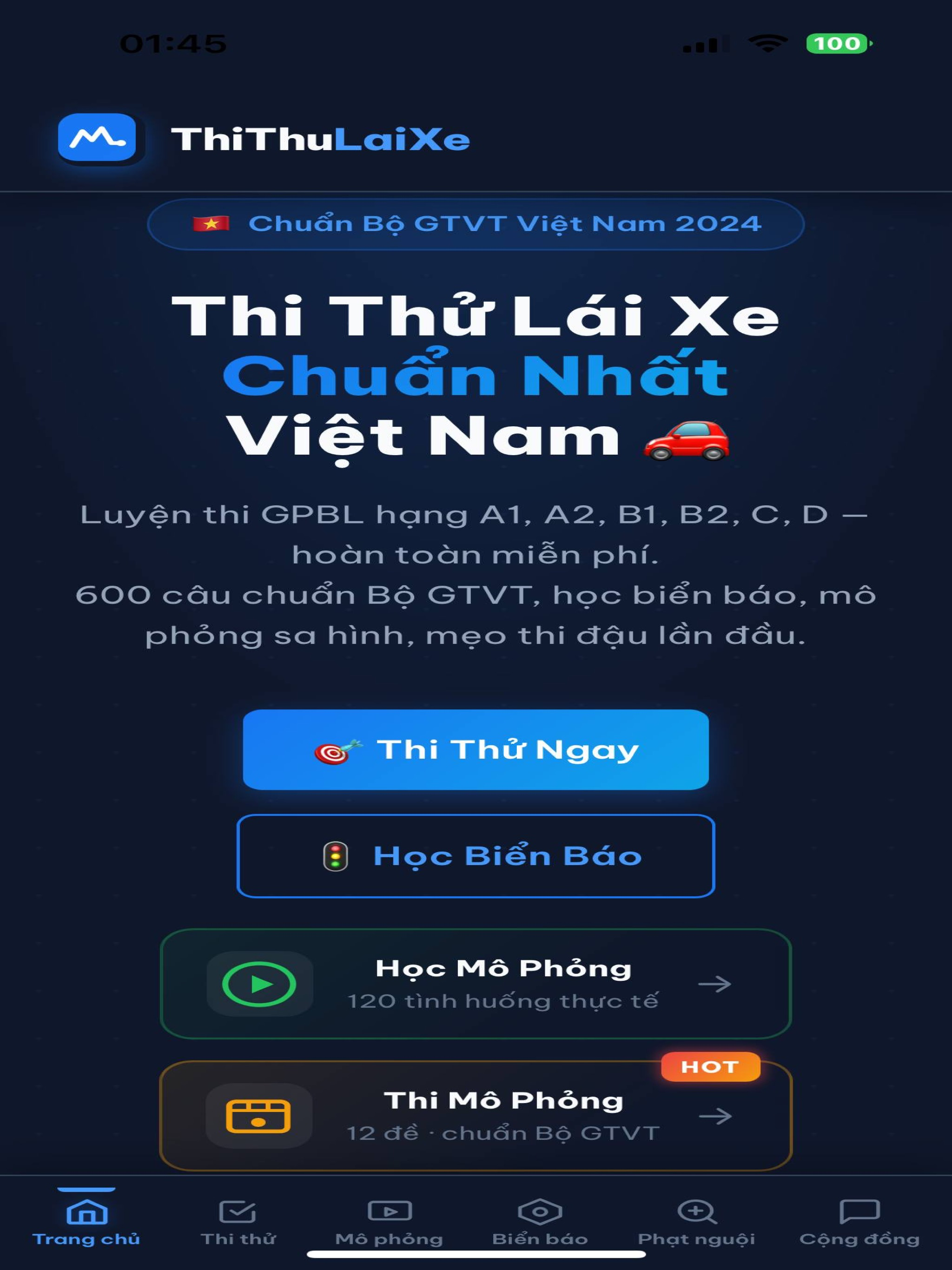 Học Lái Xe - ThiThulaixe.vn screenshot 12