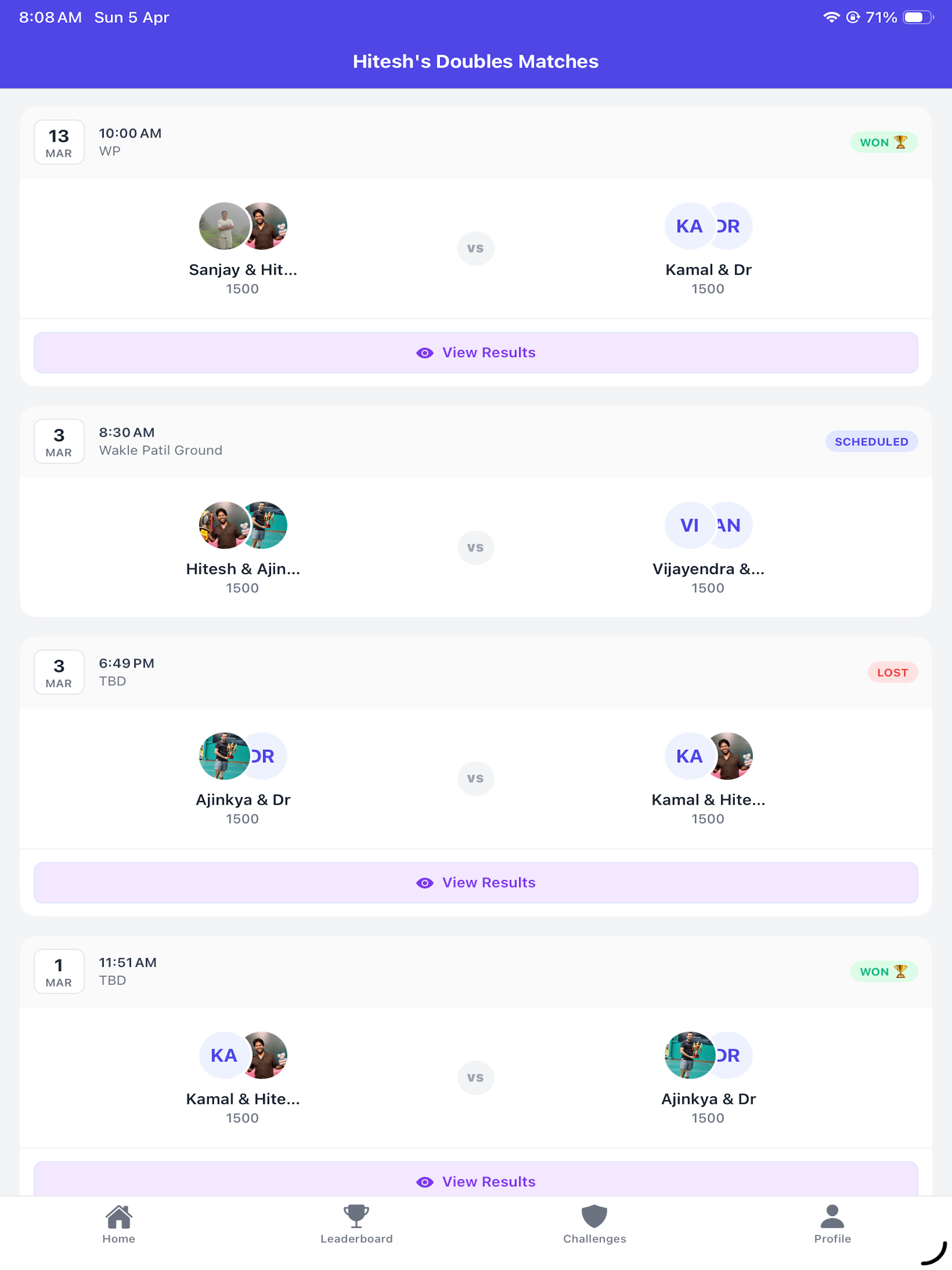 Smashio Badminton Ranking App