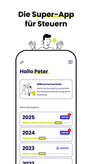Screenshot von Zasta – Super-App Für Steuern auf dem iPhone 3