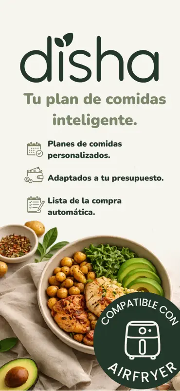 Disha: Menú Semanal y Recetas screenshot 1 of 5
