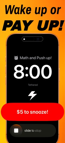 Donation Alarm Clock: Tethered Screenshot 1 of 8