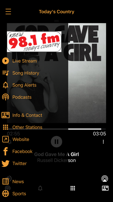 KBEW 95.3 FM & 1560 AM Screenshot