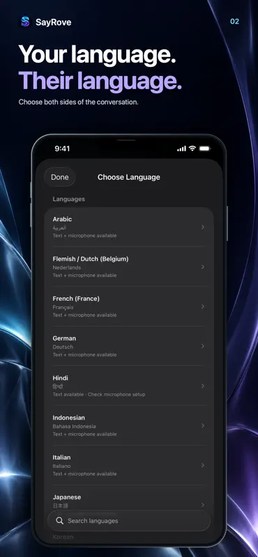 SayRove: Voice Translator screenshot 4 of 6