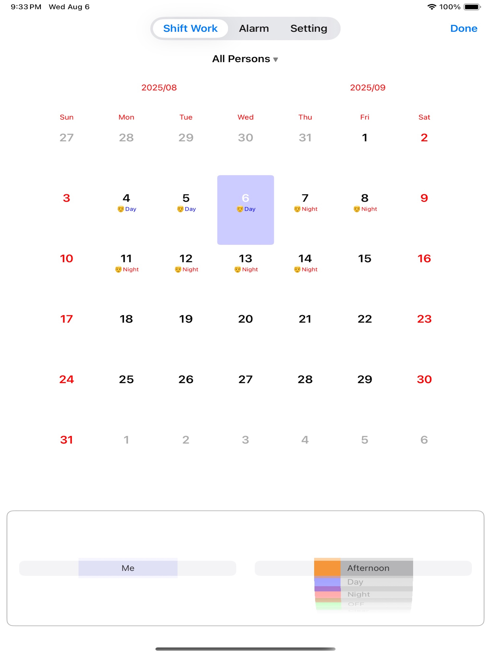 Power Shift work Calendar screenshot 7