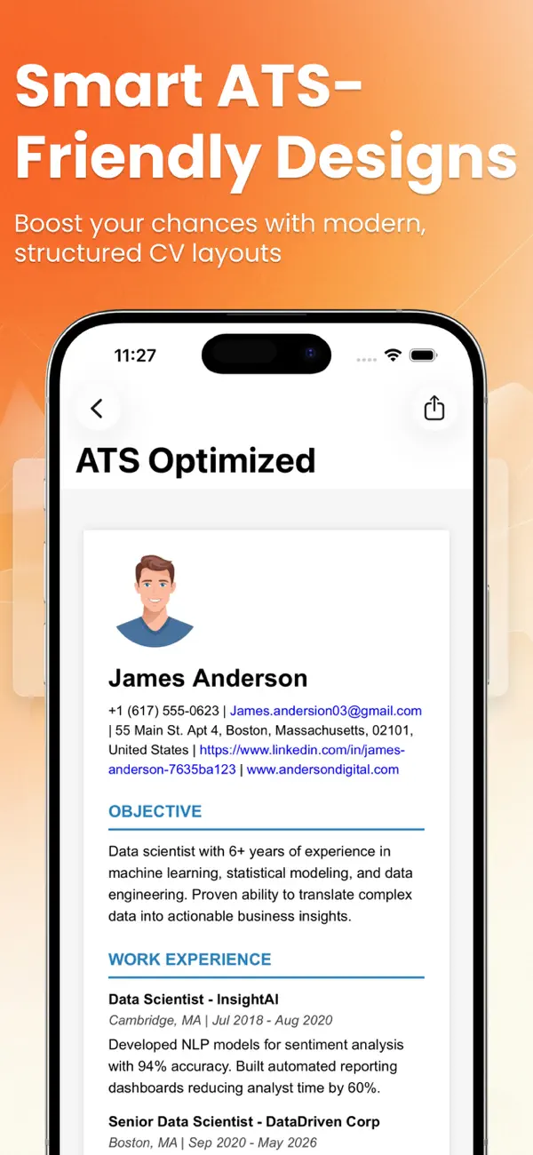 Screenshot #3 pour Resume Manager : CV Maker