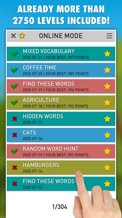 Screenshot #2 pour Word Search Daily 2750+