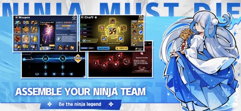 Ninja Must Die - The app allows for deep "Weapon" customization and offers a comprehensive "Skill Tree" for players to strategically evolve their ninja's abilities.