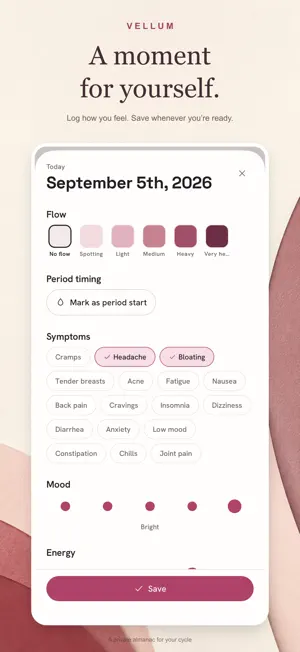 Vellum: Period Tracker screenshot 4