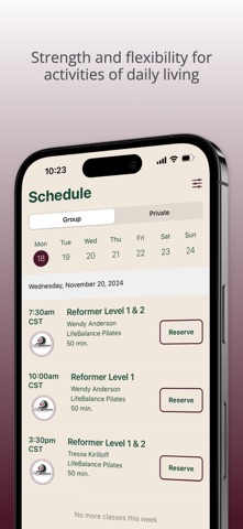 LifeBalance Pilates Studio Screenshot 4 of 5
