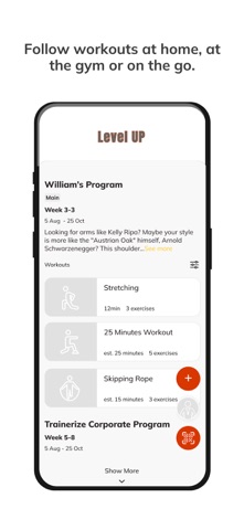 LevelUP Training App screenshot