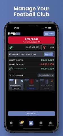 Realer Football Boss 2025 iPhone screenshot