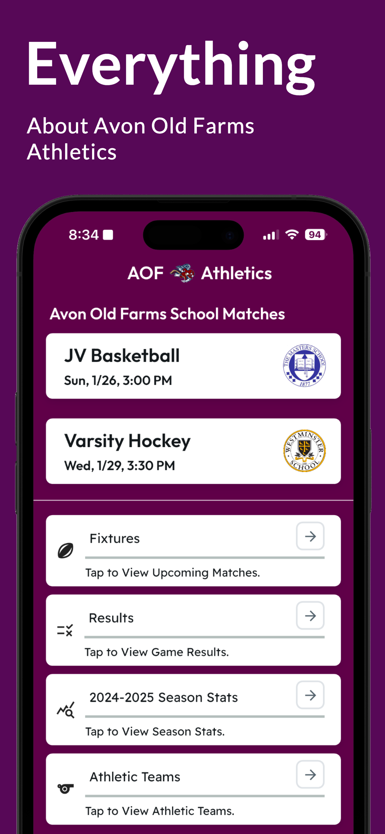 AOF Athletics screenshot 3
