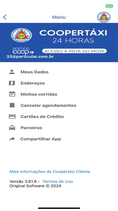 Coopertáxi Cliente Screenshot