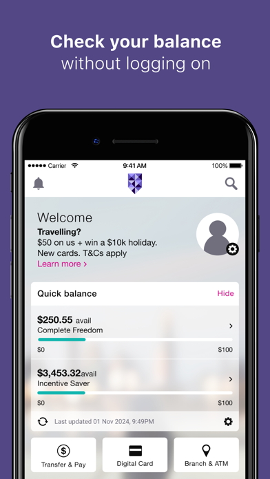Bank of Melbourne Banking Screenshot