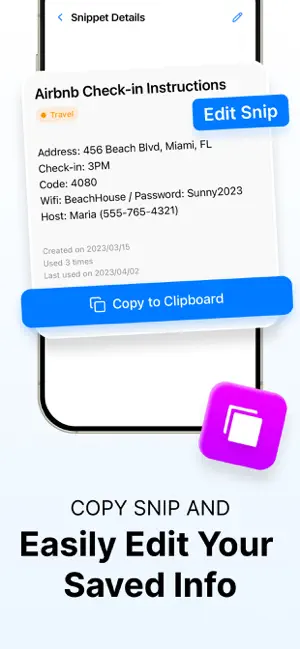 SnippetSave – Copy Paste Notes screenshot 4