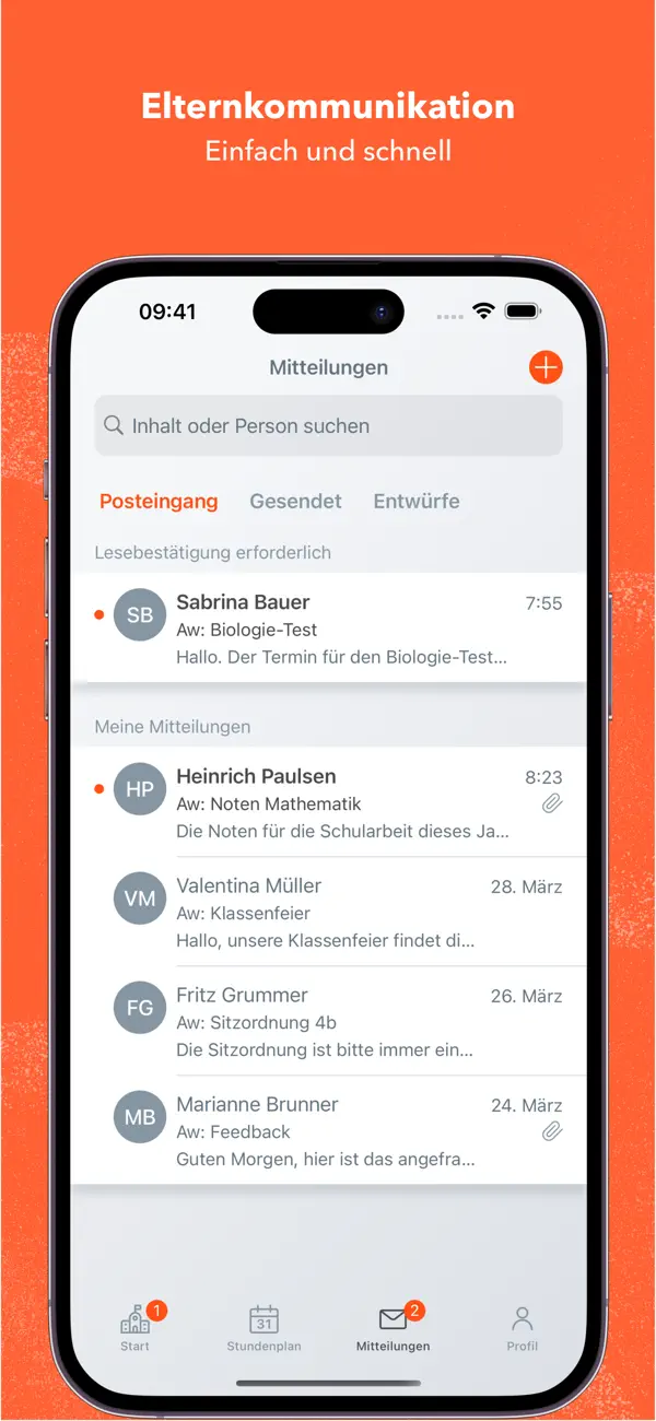 Untis Mobile iPhone App Screenshot 3 – Bildung