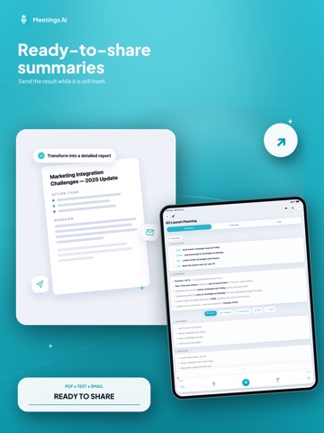 Meetings: AI Note Taker iPad screenshot