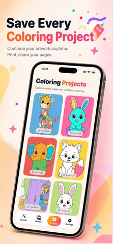 PicColor AI: Coloring Page iPhone screenshot