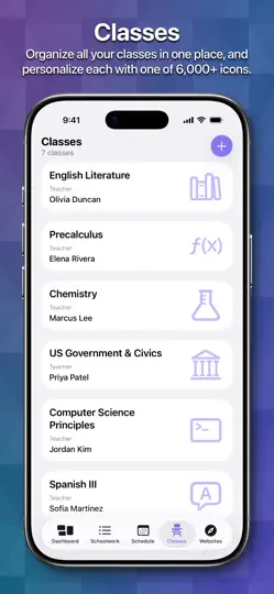 Captura de pantalla de School Assistant – Planner en iPhone 6