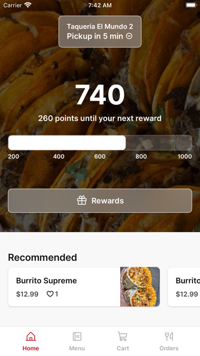 Screenshot 1 of Taquería El Mundo App