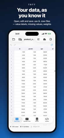 TRTT: Statistics & .sav Data screenshot