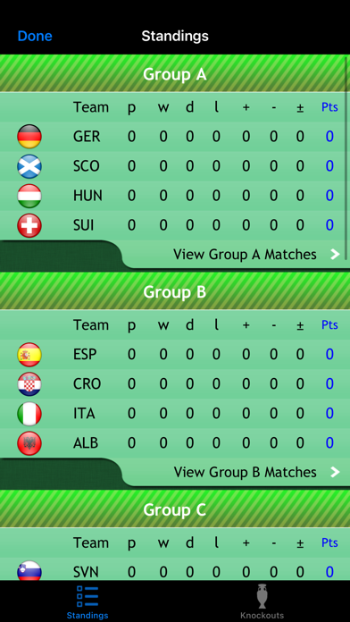 Euro Football 2024 Live scores Screenshot