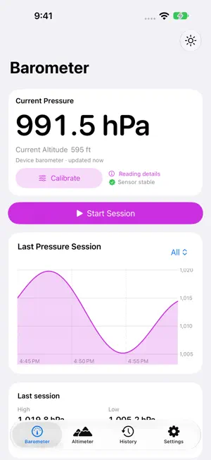 Barometer & Altimeter: HowHigh screenshot 4
