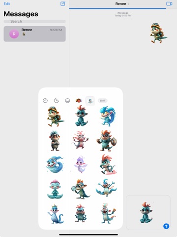 Roaring River Stickers iPad screenshot