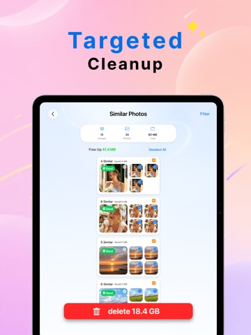 AI Photo Cleanup & Cache Clear iPad screenshot
