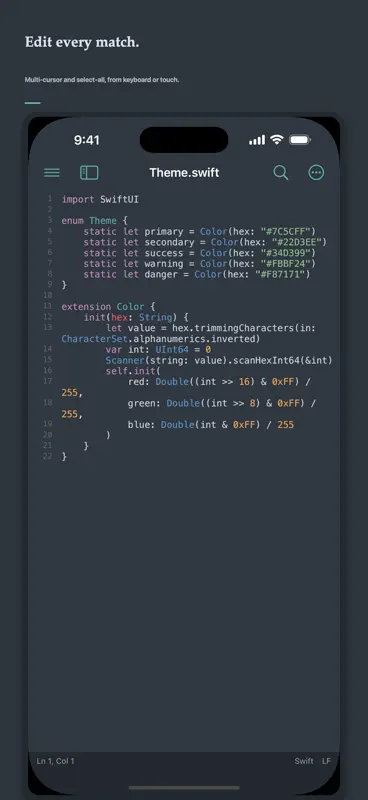 DraftCode: Code & Text Editor screenshot 7 of 8