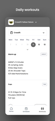 CrossFit Yellow Falcon iPhone screenshot