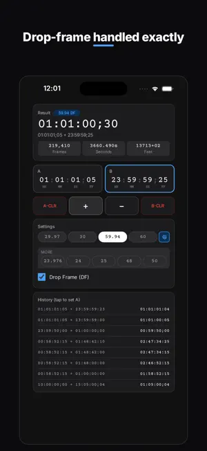 TC Calculator - Timecode screenshot 3