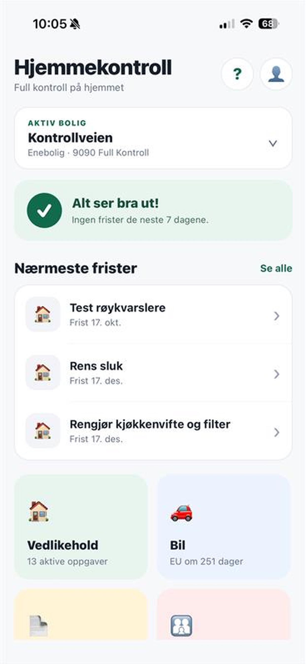 Screenshot 1 of Hjemmekontroll