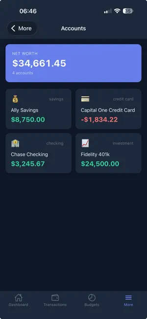 Middle Class Finance: Budget screenshot 3