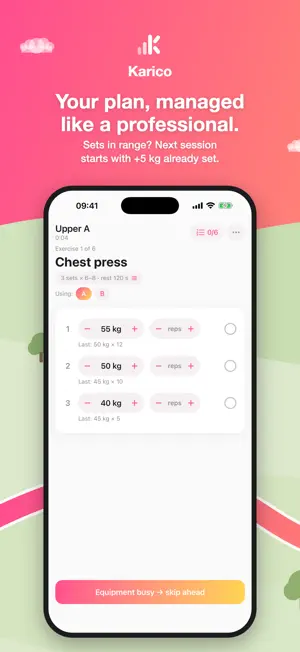 Karico: Gym Workout Tracker screenshot 1